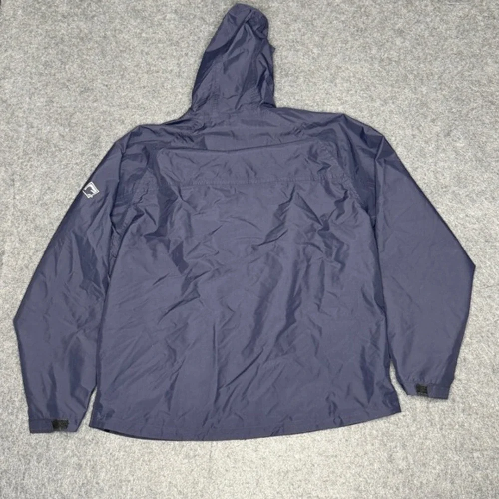 Dri Duck‎ Mens Budweiser Windbreaker Jacket Navy Blue Full Zip Hooded Large 5068